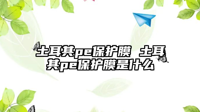 土耳其pe保護膜 土耳其pe保護膜是什么