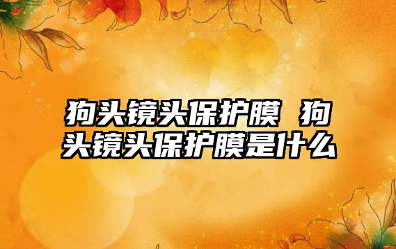 狗頭鏡頭保護膜 狗頭鏡頭保護膜是什么