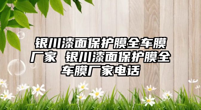 銀川漆面保護膜全車膜廠家 銀川漆面保護膜全車膜廠家電話