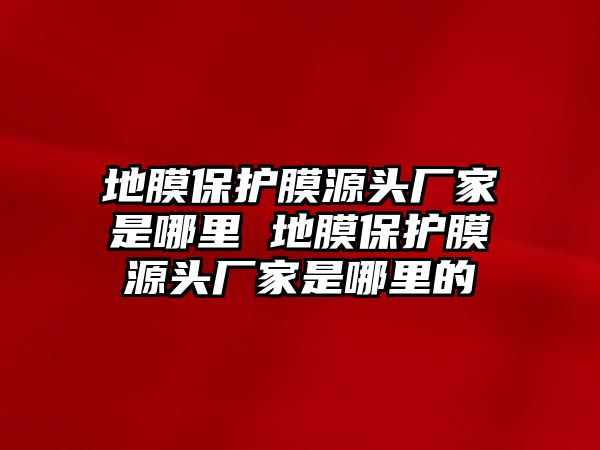 地膜保護膜源頭廠家是哪里 地膜保護膜源頭廠家是哪里的