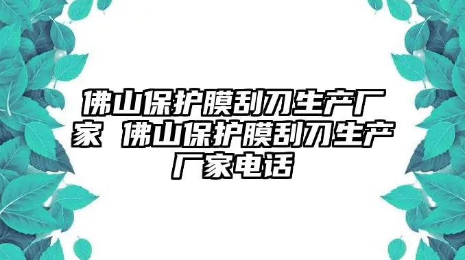 佛山保護膜刮刀生產廠家 佛山保護膜刮刀生產廠家電話