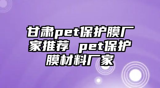 甘肅pet保護膜廠家推薦 pet保護膜材料廠家