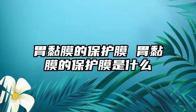 胃黏膜的保護膜 胃黏膜的保護膜是什么