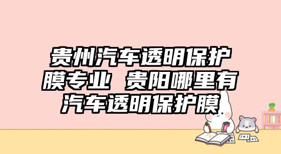 貴州汽車透明保護膜專業 貴陽哪里有汽車透明保護膜