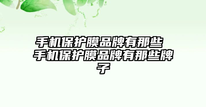 手機保護膜品牌有那些 手機保護膜品牌有那些牌子