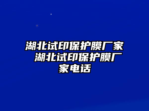 湖北試印保護膜廠家 湖北試印保護膜廠家電話