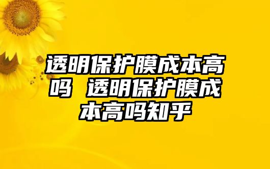 透明保護膜成本高嗎 透明保護膜成本高嗎知乎