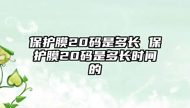 保護膜20碼是多長 保護膜20碼是多長時間的