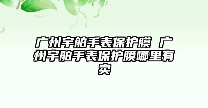 廣州宇舶手表保護膜 廣州宇舶手表保護膜哪里有賣